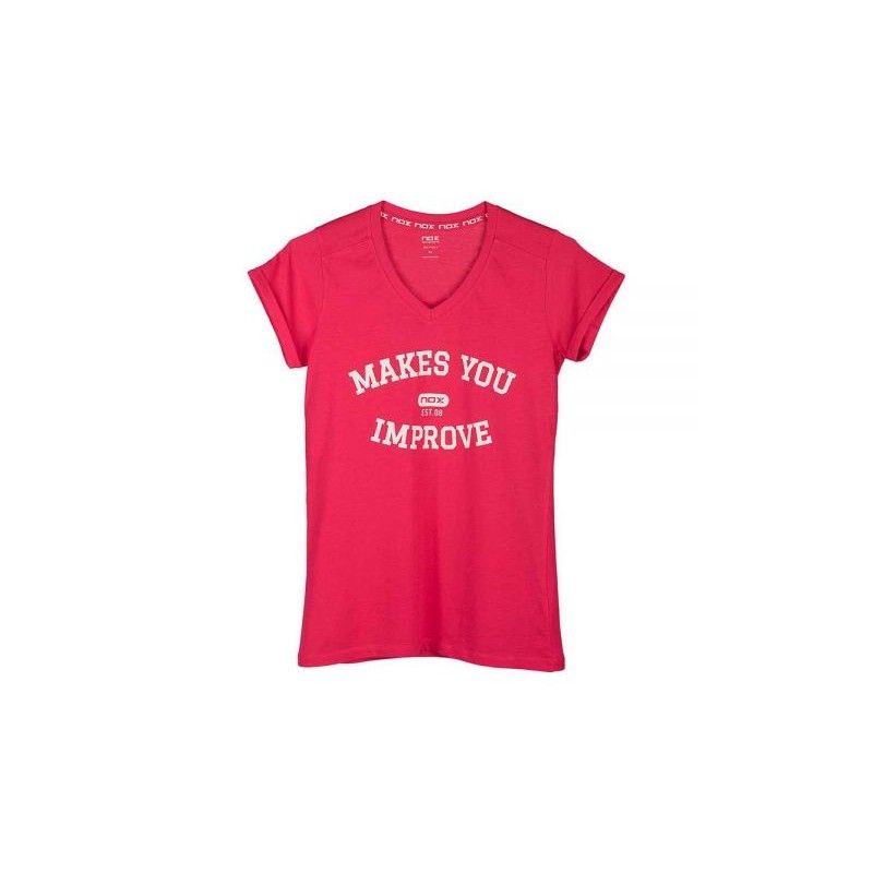 Nox Basic T-shirt Nox Women's Pink T18mcabnro |Padel offers