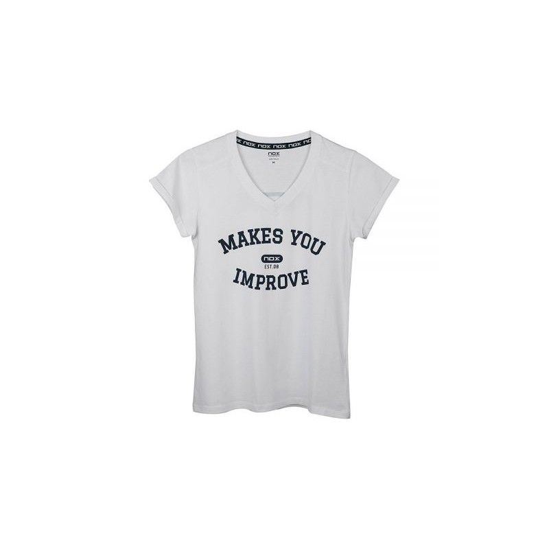 Nox Basic T-shirt Nox White Women's T18mcabnbl |Padel offers