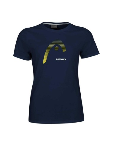 Head T-shirt Club Lara Azul Amarelo T-shirt Mulher | Ofertas de padel