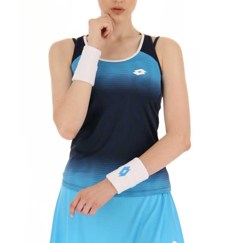 LOTTO IV T-SHIRT SENZA MANICHE BLU NAVY DONNA | Ofertas de padel