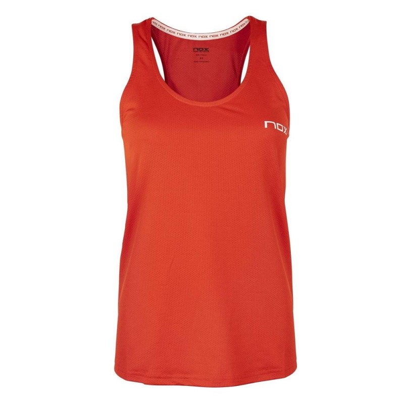 Camiseta Tirantes Nox Team Rojo Blanco Mujer | Ofertas de pádel