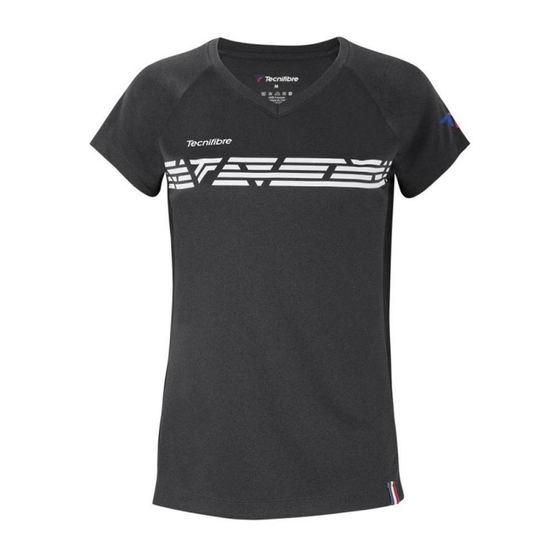 Camiseta Tecnifibre F2 Airmesh Negro Mujer | Ofertas de pádel