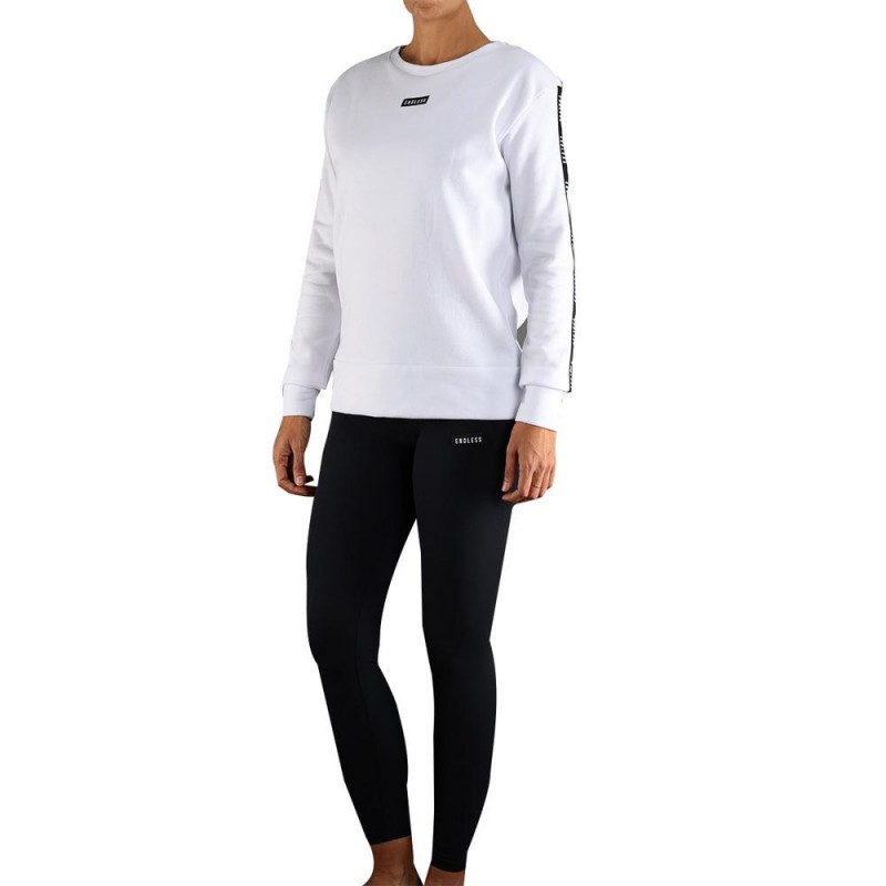 Sweatshirt Endless Ash 40181 Branco Mulher | Ofertas de padel