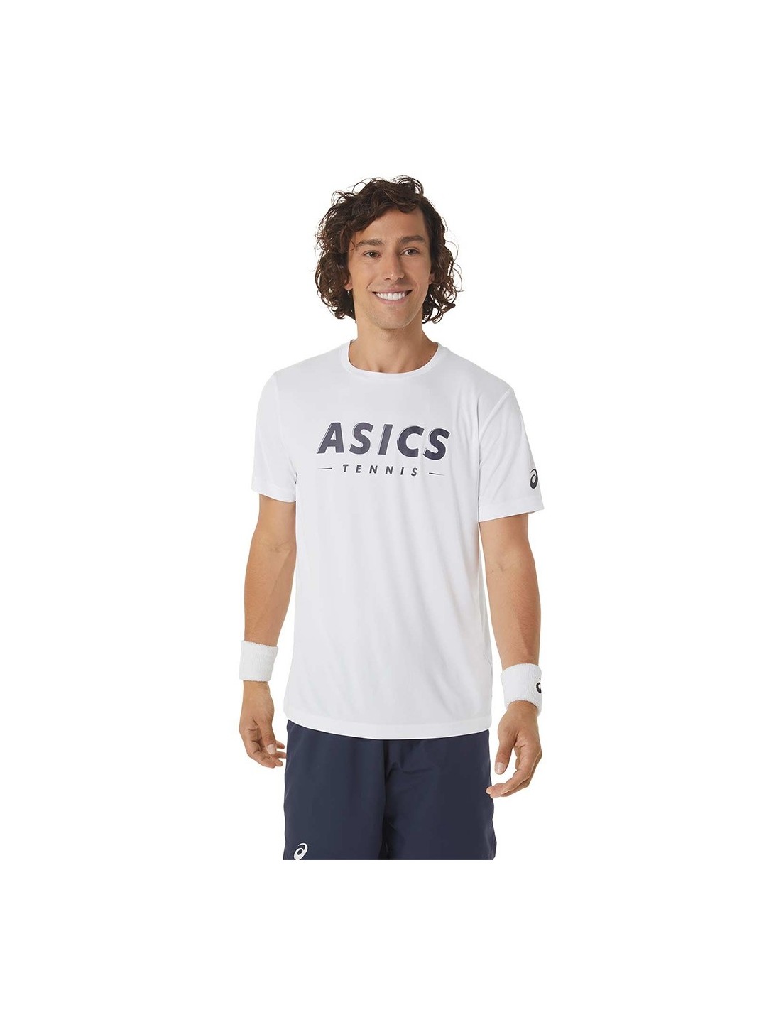 Asics T shirt Uomo Court Tennis Graphic Tee 2041a259 100 Ofertas