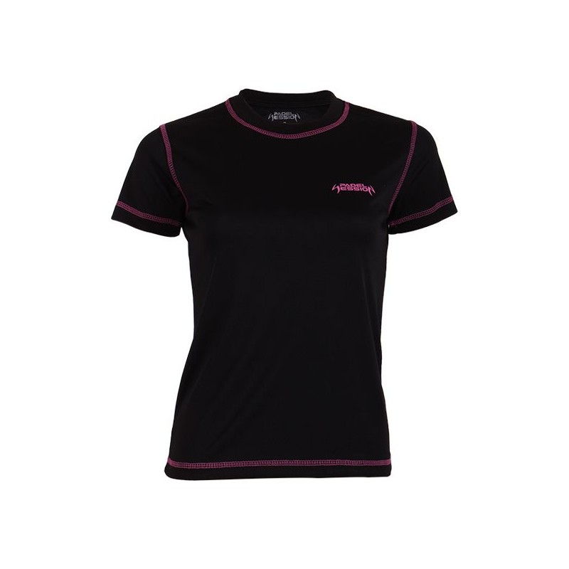 Padel Session Women's Technical T-Shirt Black |Padel offers