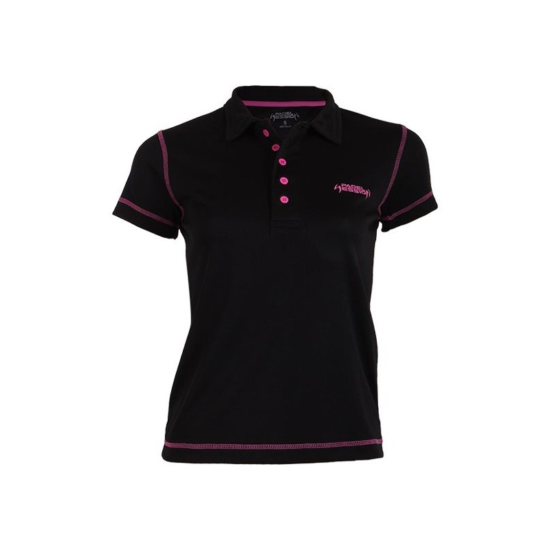 Women's Technical Polo Padel Session Black |Padel offers