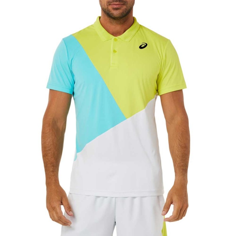 Polo Asics Homens Court Color Block 2041a198 103 | Ofertas de padel