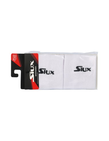 Pack 2 Muñequeras Club Siux Blanco | Ofertas de pádel