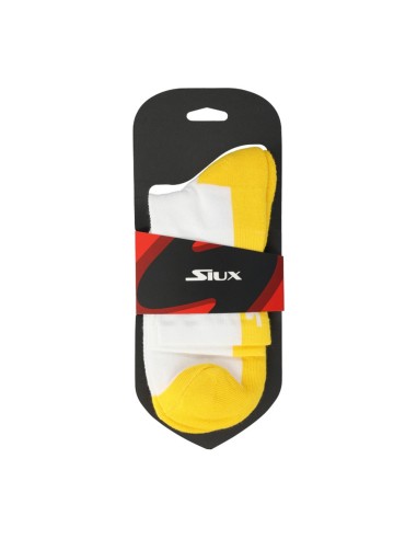 Meias Siux Meias Meias Crow Branco Amarelo | Ofertas de padel