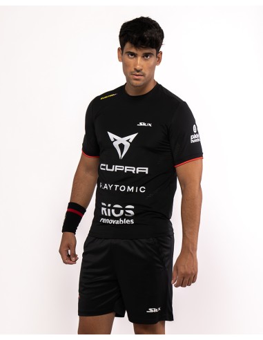 Camiseta Siux Oficial Electra Stupa Negra | Ofertas de padel