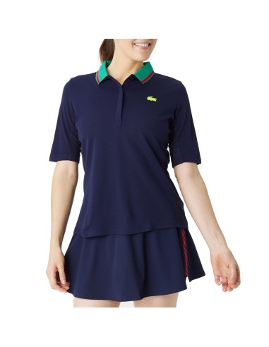 Polo Lacoste Pf9287 Sly Donna Navy/Verdier | Ofertas de padel