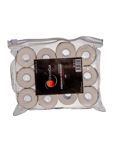 Bolsa Shockout X12 Overgrips Premium Blanco Perforado 100-0054 | Ofertas de pádel