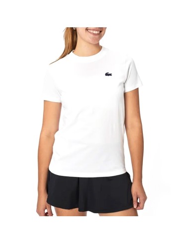 Camiseta Lacoste Tf9246 001 Mujer White | Ofertas de pádel