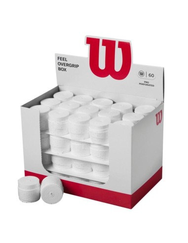 Box 60 units Overgrip Wilson Pro Perforated White |Padel offers