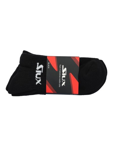 3 Pack 3 Socks Siux Black Dhaka Half Shaft Socks |Padel offers