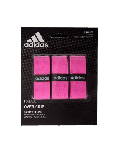 Conjunto de overgrip Adidas 3 peças cor-de-rosa | Ofertas de padel