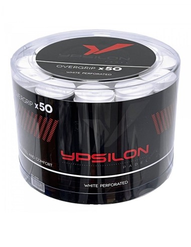Drum 50 Overgrips Ypsilon Comfort / Perforated White Mixed |Padel offers