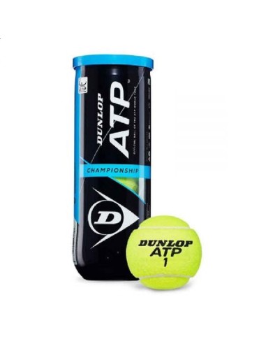 3 Balls Tennis Canister Dunlop Atp Champ. 601332 |Padel offers