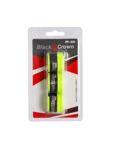 BLISTER 3 YELLOW BLACK CROWN GRIPS |Padel offers