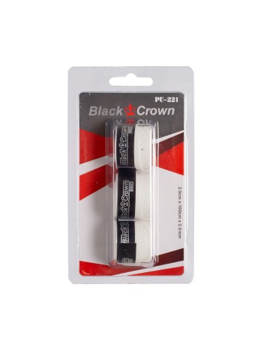 Blister 3 Grips Black Crown Blanco | Ofertas de pádel