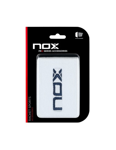 BLISTER (2 UDS) MUﾑEQUERA NOX BLANCO LOGO AZUL MUBLAM2UD | Ofertas de padel