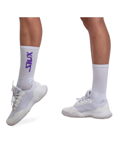 PACK 2 CALCETINES SIUX LARGOS REVEAL - PURPLE + WHITE | Ofertas de padel