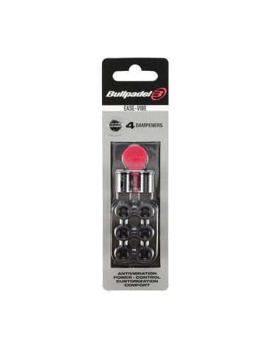 BLISTER (4 PCS) ANTI-VIBRATOR EASE VIBE BULLPADEL 005 BLACK 448292 |Padel offers