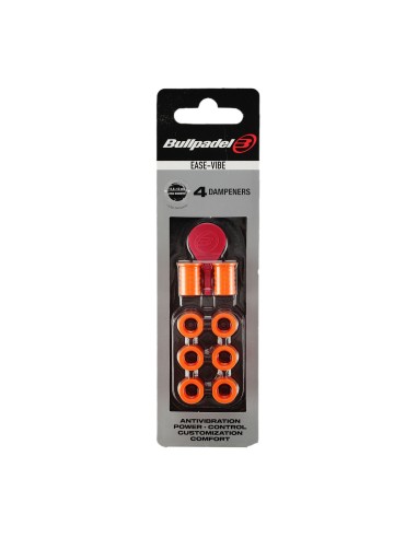 BLISTER (4 PCS) ANTI-VIBRATOR EASE VIBE BULLPADEL 037 ORANGE 448293 |Padel offers