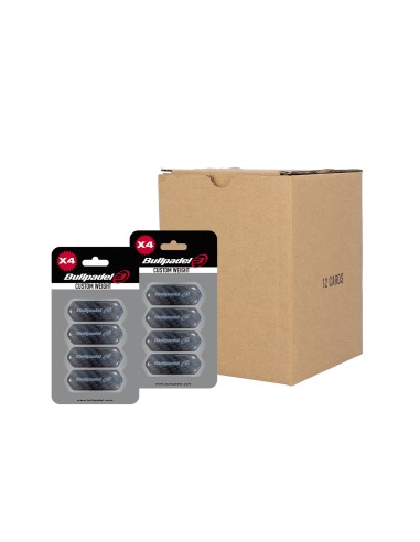 Caja 12 Uds - Blister (4 Uds) Protector Bullpadel Custom Weight Negro | Ofertas de pádel