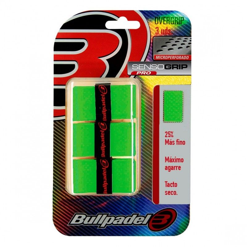 Blister de 3 Overgrips BullPadel GB-1705 SensoGrip Microperforado | Ofertas de pádel