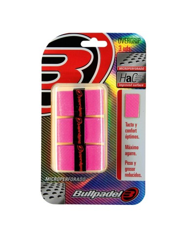 Blister de 3 Overgrips BullPadel GB-1201 HaC Micro perfurado | Ofertas de padel