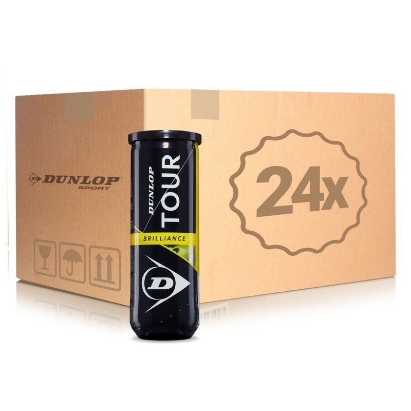 Box of 24 Dunlop Tour Brillance balls |Padel offers