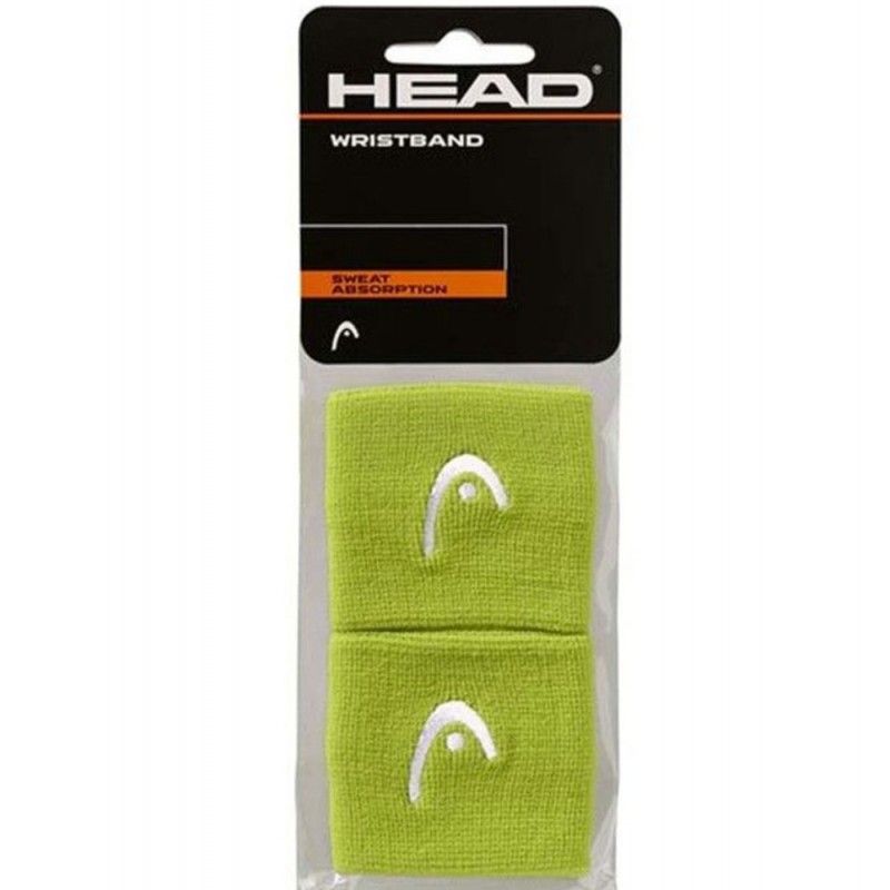 Blister of 2 2.5 Head wristbands Lime |Padel offers