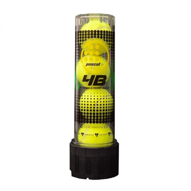 Presurizador de pelotas de pádel y tenis (4 pelotas) - color amarillo