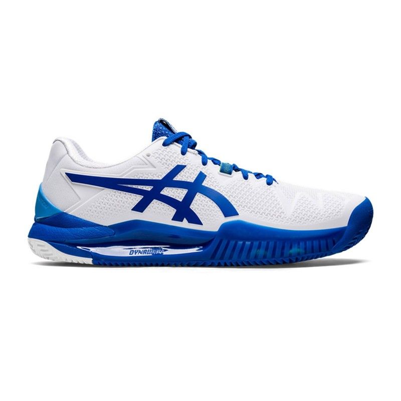 Asics Resolução Gel 8 Clay White Blue 1041A346-960 | Ofertas de padel