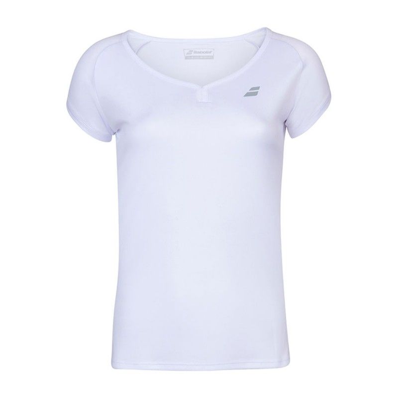 Maglietta Babolat Play Cap Sleeve White Girl | Ofertas de padel