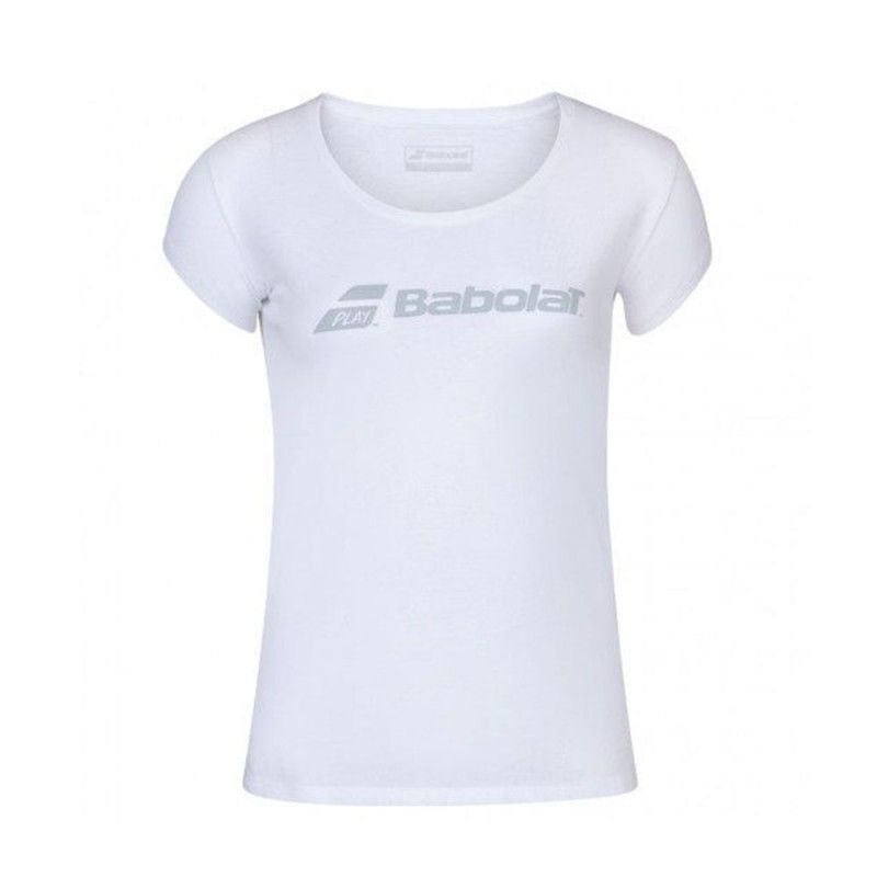 T-shirt Babolat Exercício Rapariga branca | Ofertas de padel