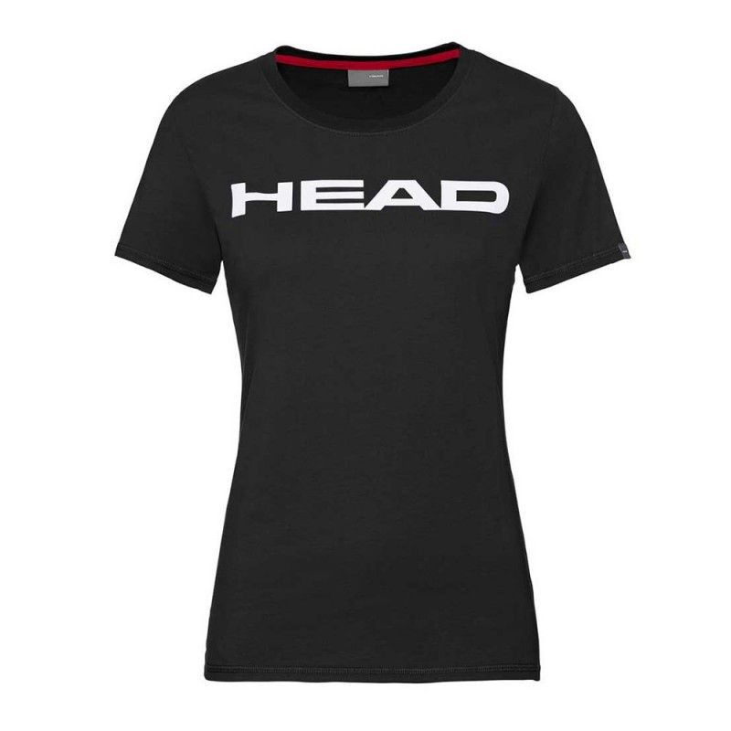 Camiseta Head Club Lucy Negro Blanco Mujer | Ofertas de pádel