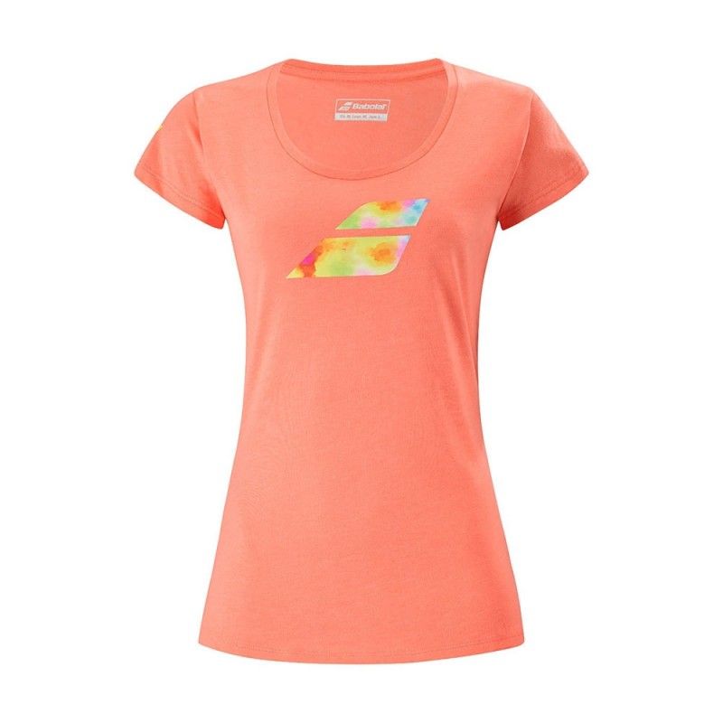 T-shirt Babolat Big Flag Coral Mulher | Ofertas de padel