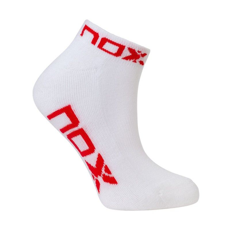 Socks Nox Ankle Socks White Red Women |Padel offers