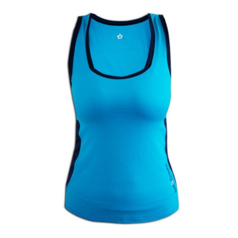 T-shirt Black Crown Calella Turquoise Navy Mulher | Ofertas de padel