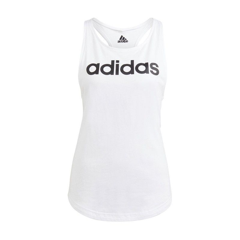 Maglietta Adidas Maglietta senza maniche Essentials Logo Donna Bianco | Ofertas de padel