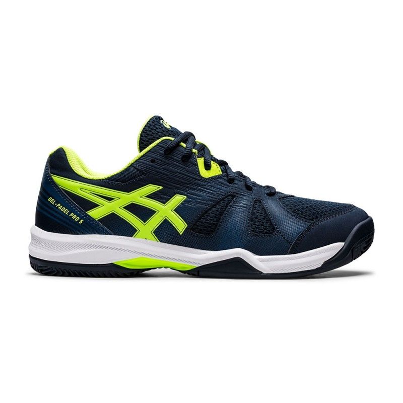 Asics Gel Padel Pro 5 Azul Verde Fluor 1041a302401 | Ofertas de pádel