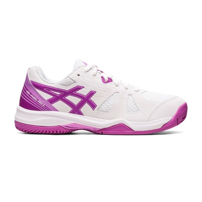 Asics Gel Padel Pro 5 Blanco Lila Mujer | Ofertas de pádel