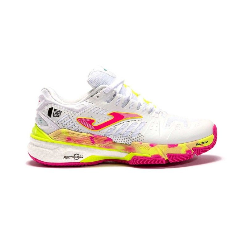 Joma T.Slam 22 Argila Branco Fúcsia Mulher | Ofertas de padel