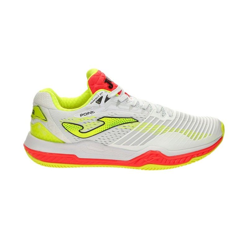 Joma Point 21 Clay Blanco Naranja Fluor | Ofertas de pádel