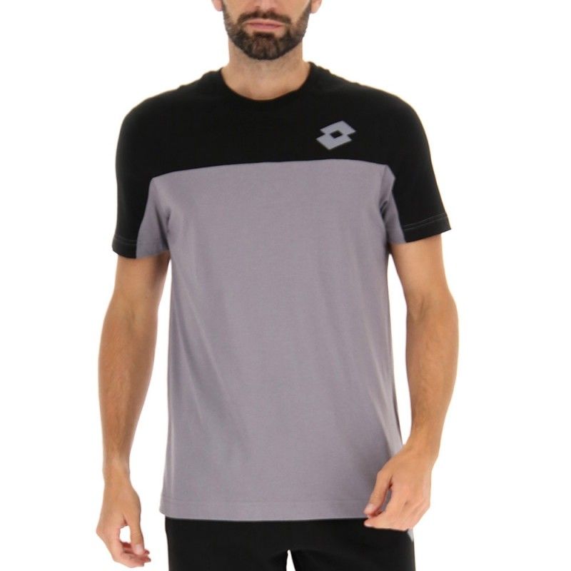 Maglietta Lotto Dinamico Vi Block Grigio Nero | Ofertas de padel