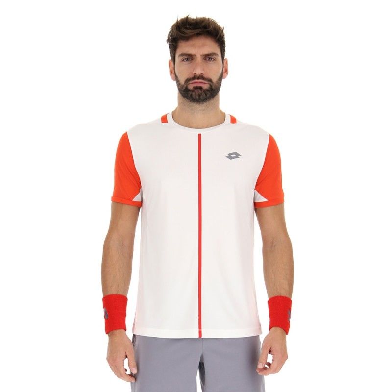 Maglietta Lotto Top Iv Bianco Rosso | Ofertas de padel