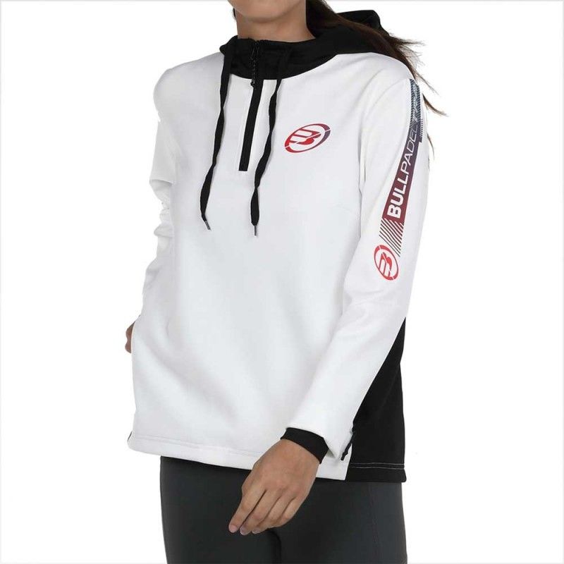 Sweatshirt Bullpadel Drena Branco | Ofertas de padel