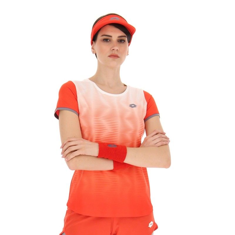 Camiseta Lotto Top Iv Naranja Mujer | Ofertas de pádel